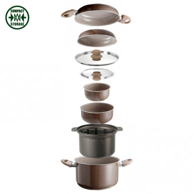 Popote Chocolate 9+1 22 cm