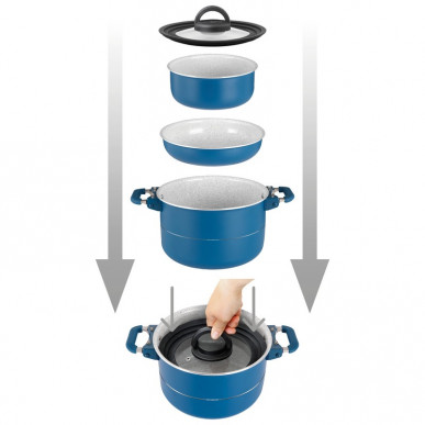 Popote Carezza Magnet 7pz 24 cm
