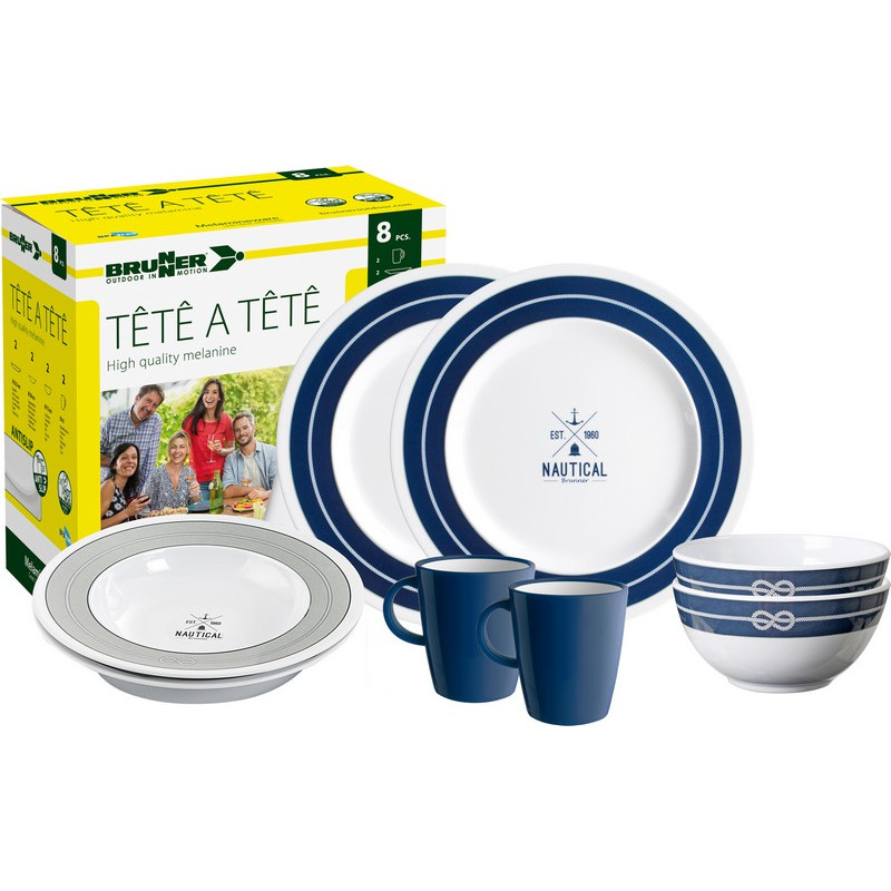 SET TÊTE-Â-TÊTE Nautical 8 pcs