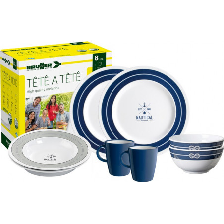 SET TÊTE-Â-TÊTE Nautical 8 pcs