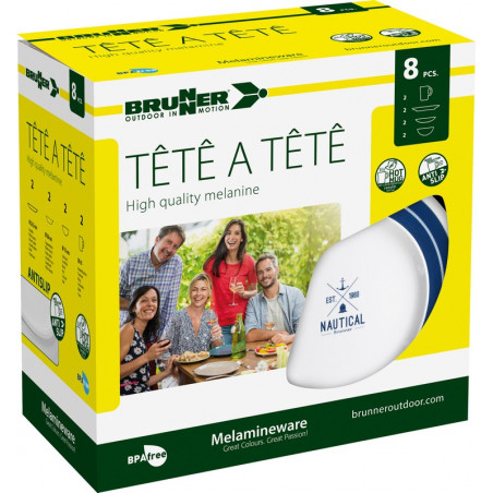 SET TÊTE-Â-TÊTE Nautical 8 pcs