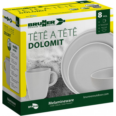 SET TÊTE-Â-TÊTE Dolomit White 8 pcs