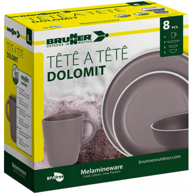 SET TÊTE-Â-TÊTE Dolomit rose 8 pcs