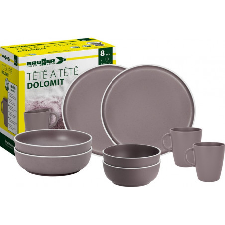 SET TÊTE-Â-TÊTE Dolomit rose 8 pcs