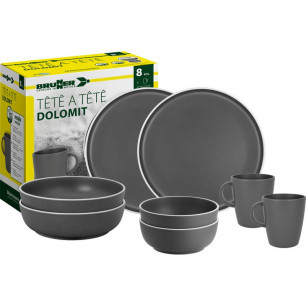 SET TÊTE-Â-TÊTE Dolomit Grey 8 pcs