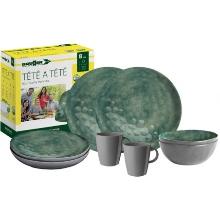 SET TÊTE-Â-TÊTE Sea green 8 pcs