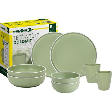 SET TÊTE-Â-TÊTE Dolomit Green 8 pcs