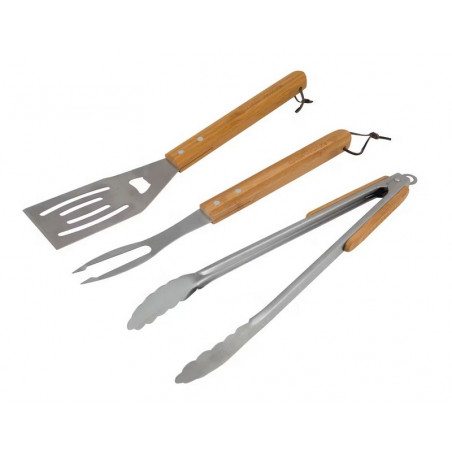 SET 3 PEZZI MANICO IN LEGNO