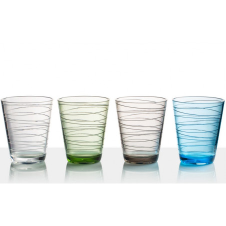 Bicchieri Onda (4pz) (colori assortiti)