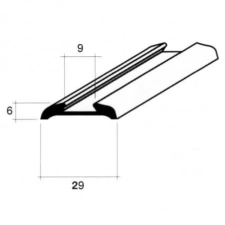 COPRIGIUNTO MEDIO ANODIZZATO ARGENTO 3M