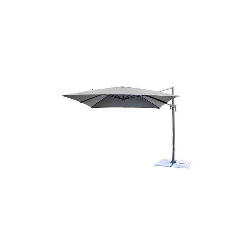 OMBRELLONE NEWTON NERO P L 3 X 3 TELO GRIGIO