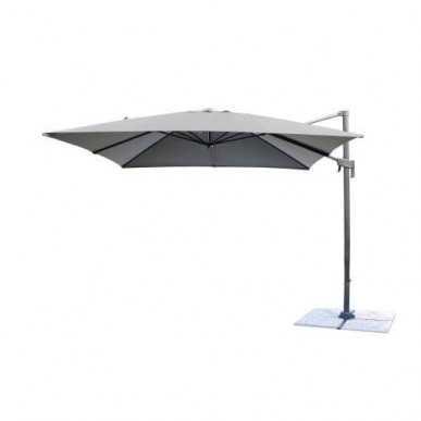 OMBRELLONE NEWTON NERO P L 3 X 3 TELO GRIGIO