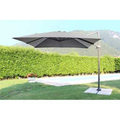 OMBRELLONE NEWTON NERO P L 3 X 3 TELO GRIGIO