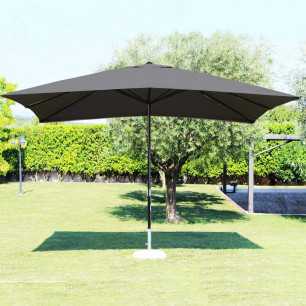 OMBRELLONE CS MERCURIO 3X3 P/C NERO TELO GRIGIO