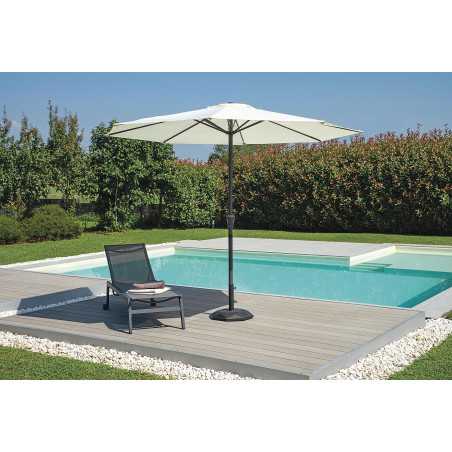 OMBRELLONE MOIA 3M TONDO CON MANOVELLA BIANCO 5066