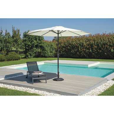 OMBRELLONE MOIA 3M TONDO CON MANOVELLA BIANCO 5066