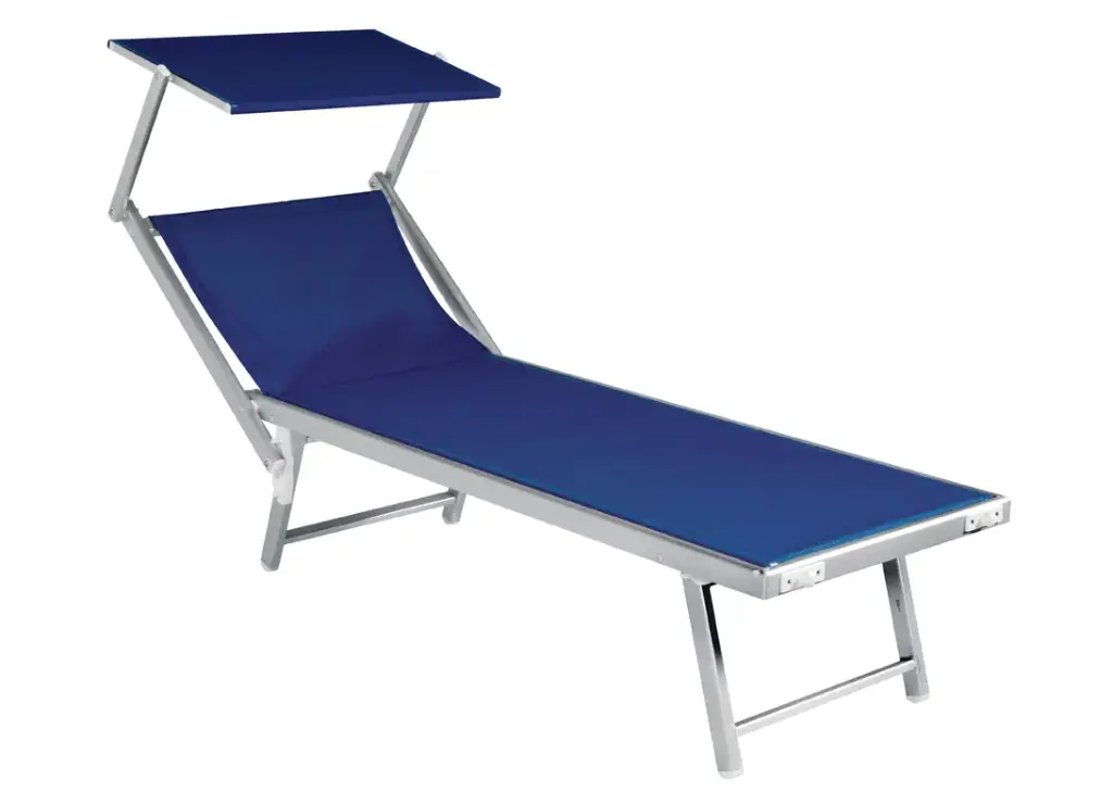 LETTINO MARE CON TETTUCCIO IN ALLUMINIO 2 POSIZIONI BLOOM