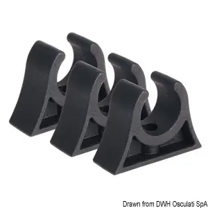 Clip nera per tubi 28/30 mm