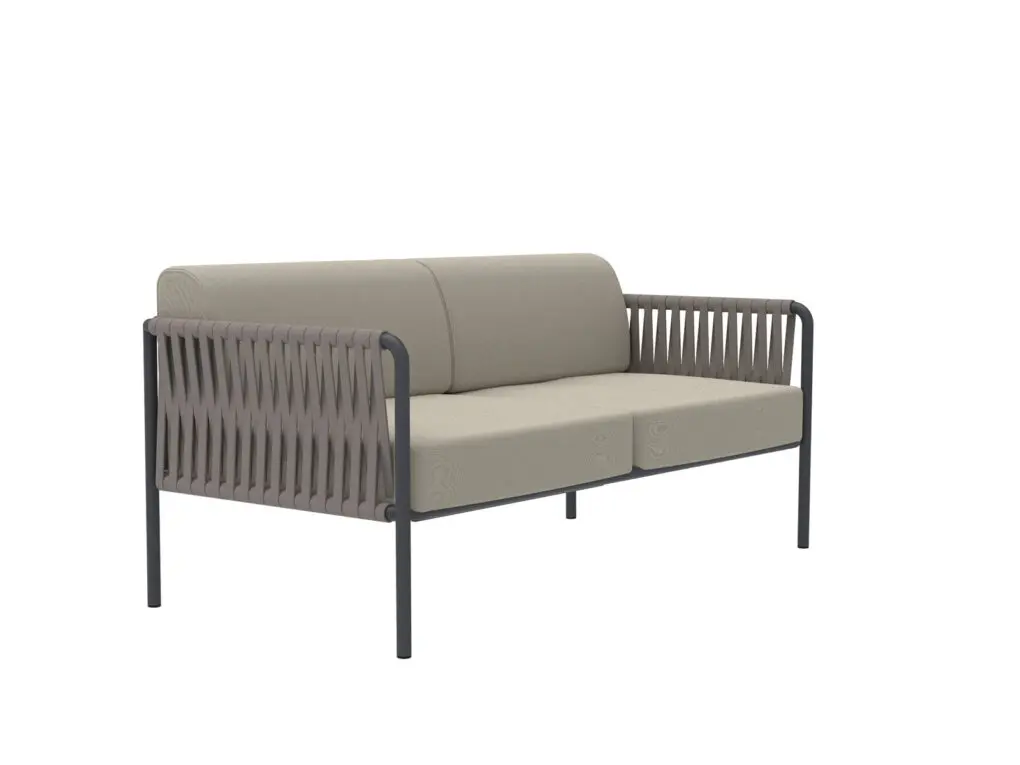 DIVANO CON BRACCIOLI KEY WEST 2 POSTI CON CUSCINI BUSINESS