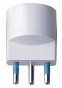 [A64420] ADATTATORE SCHUKO SPINA 16A BIANCO EC30035