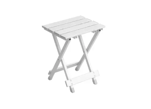 [PX11212] TAVOLINO PIEGHEVOLE IN ALLUMINIO BIANCO