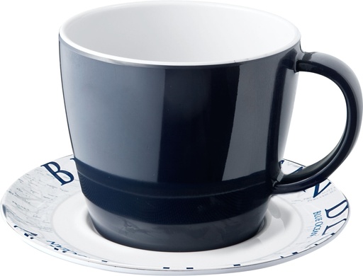 [A41411] Tazza con piattino Blue Ocean