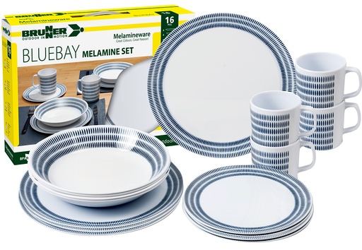 [A63940] Melamine Set Bluebay    (16pz)
