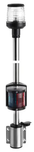[PZ10506] Asta combinata parete 100 cm nera