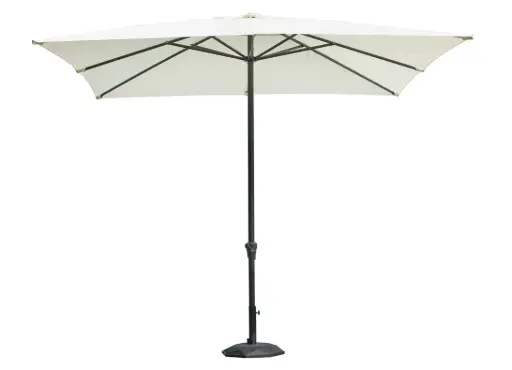 [PZ10828] OMBRELLONE MONTANA 3X3 ANTRACITE TELO ECRU CON MANOVELLA