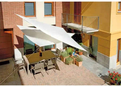 [PZ10805] VELA TRIANGOLARE 3.6x3.6x3.6 – POLIESTERE ECRU’