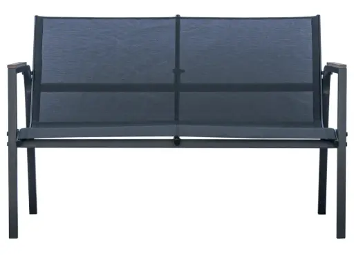 [PZ10811] SALOTTO TARQUINIA IN FERRO E TEXTILENE ANTRACITE