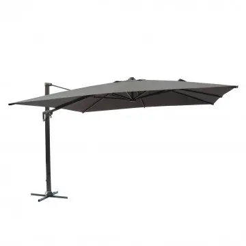 [PZ10960] OMBRELLONE ACRUX NERO P/L 4 X 4 TELO GRIGIO
